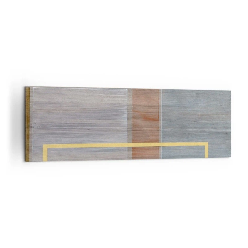 Bild auf Leinwand - Leinwandbild - Geometrische Komposition in Pastellfarben mit Rechtecken - 160x50cm - Einfach und ruhig - Moderne Wanddekoration für Wohnzimmer und Schlafzimmer ARTTOR