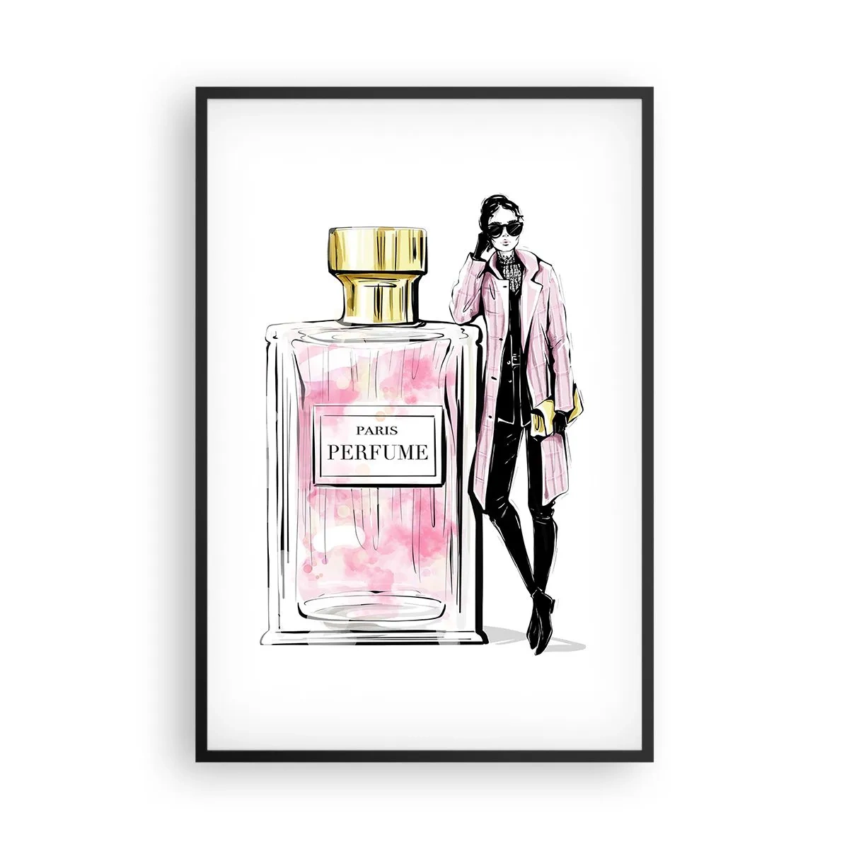 Poster in einem schwarzem Rahmen - Pariser Sinnlichkeit - 61x91 cm