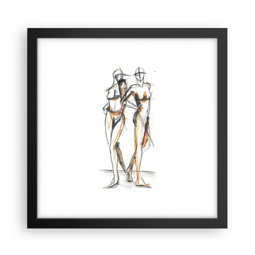 Poster in einem schwarzem Rahmen - Studie der Gnade - 30x30 cm