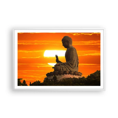 Poster in einem weißen Rahmen - Keine Angst vor der Welt - 91x61 cm