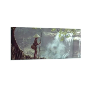 Glasbild - Bild auf glas - Befreundet mit der Natur - 100x40 cm