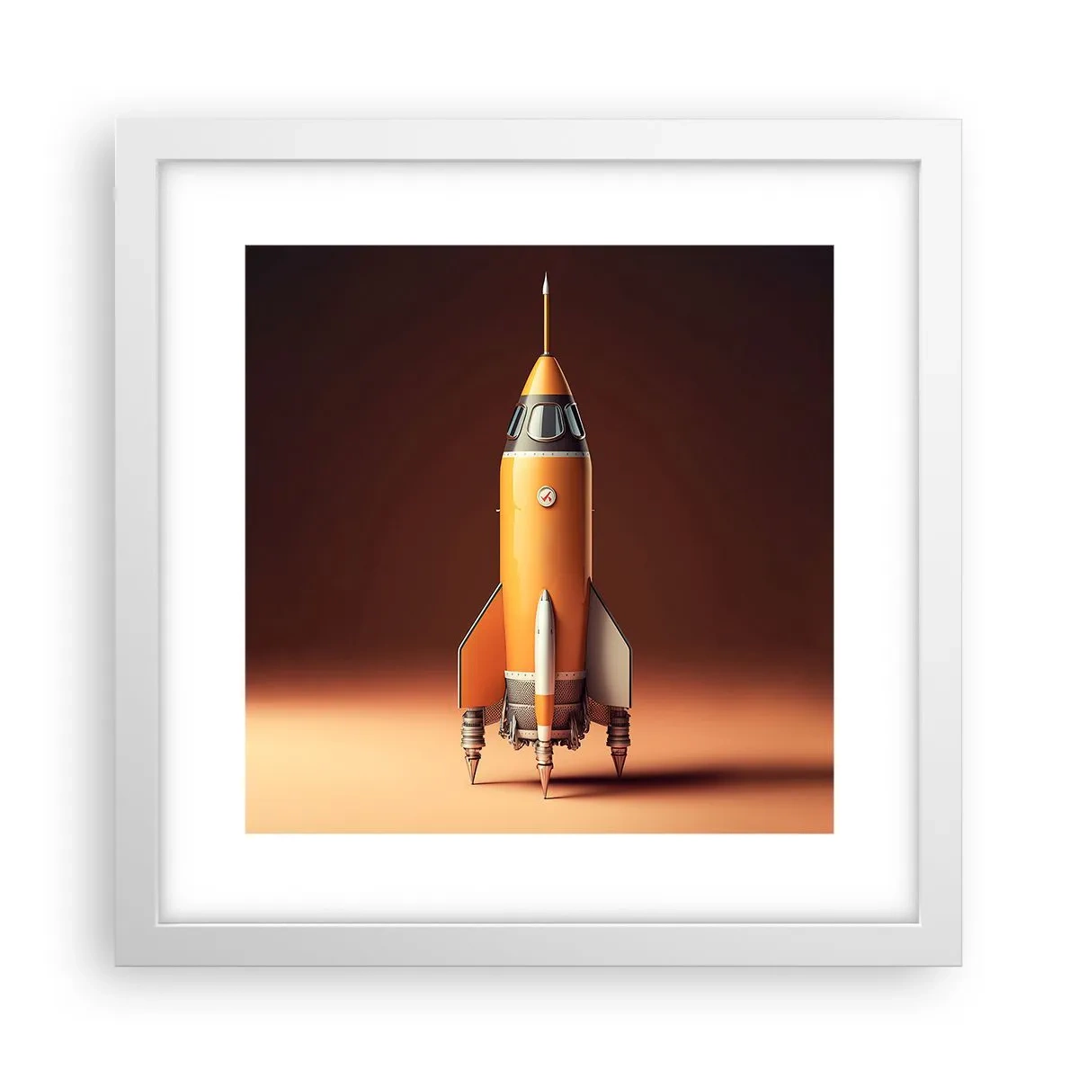 Poster in einem weißen Rahmen - Es beginnt mit einem Traum - 30x30 cm