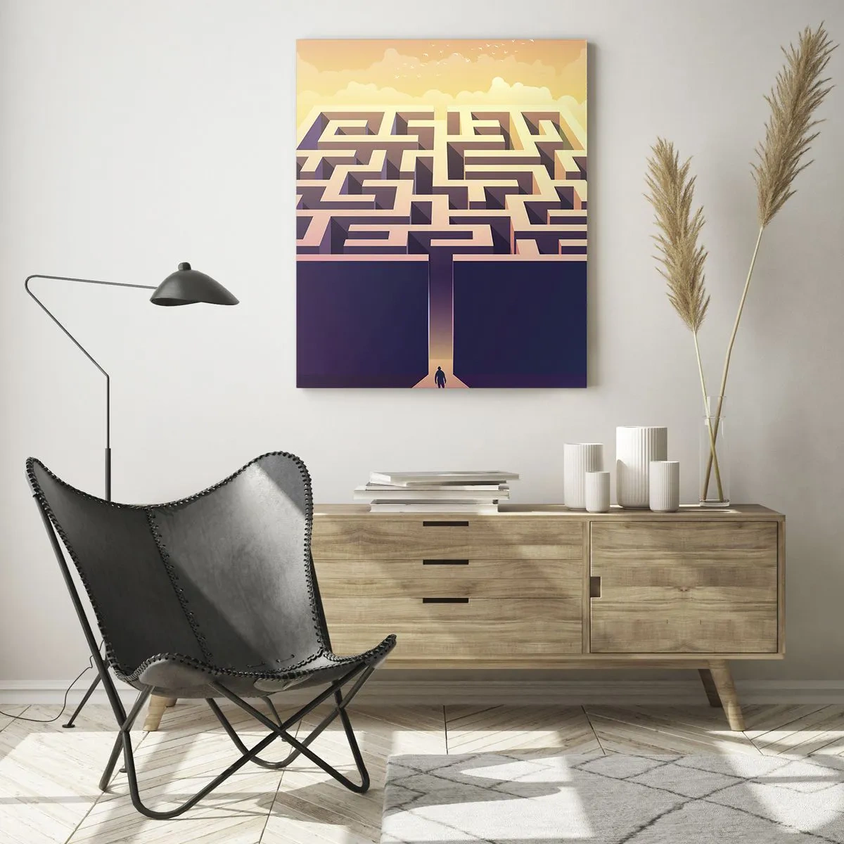 Glasbild - Bild auf glas - Entscheidungszeit - 70x100 cm