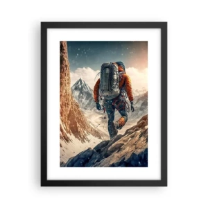 Poster in einem schwarzem Rahmen - Einsamer Krieger - 30x40 cm