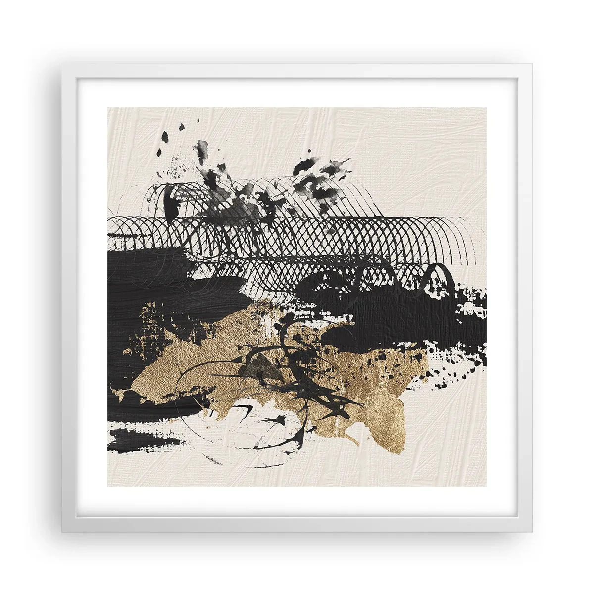 Poster in einem weißen Rahmen - Komposition mit Leidenschaft - 50x50 cm