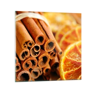 Glasbild - Bild auf glas - Kannst du ihr Aroma riechen? - 60x60 cm