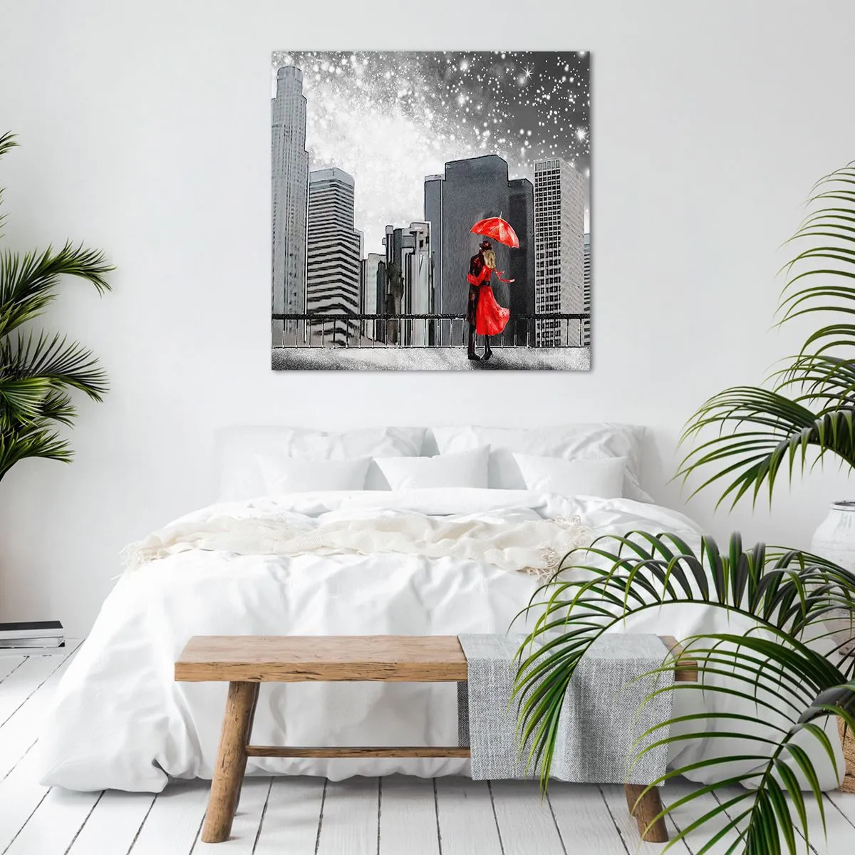 Bild auf Leinwand - Leinwandbild - Der Mensch ist kein Stein - 50x50 cm