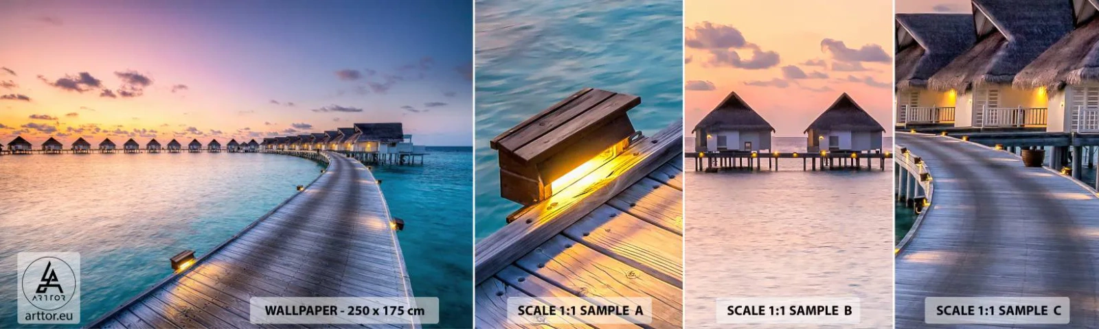 Fototapetenmuster Standard Eco - Urlaub - zurück zu den Quellen - Malediven, Landschaft, Reisen - 100x30 cm