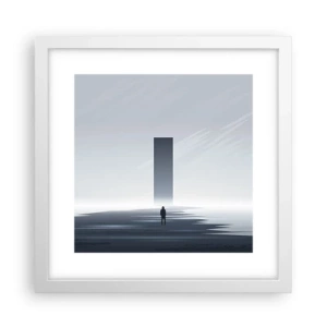 Poster in einem weißen Rahmen - Chance oder Bedrohung? - 30x30 cm