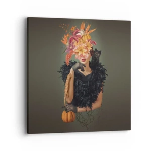 Bild auf Leinwand - Leinwandbild - Der Zauber einer Hexe - 40x40 cm