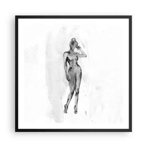 Poster in einem schwarzem Rahmen - Eine Studie über das Ideal der Weiblichkeit - 60x60 cm