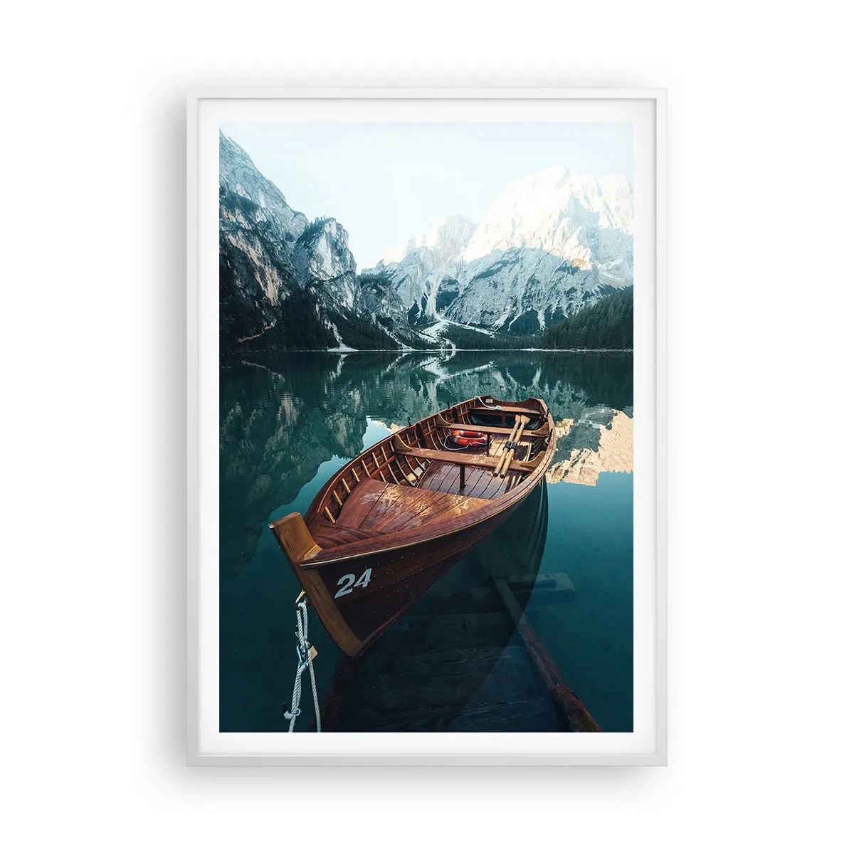 Poster in einem weißen Rahmen - Wie auf Glas gemalt - 70x100 cm