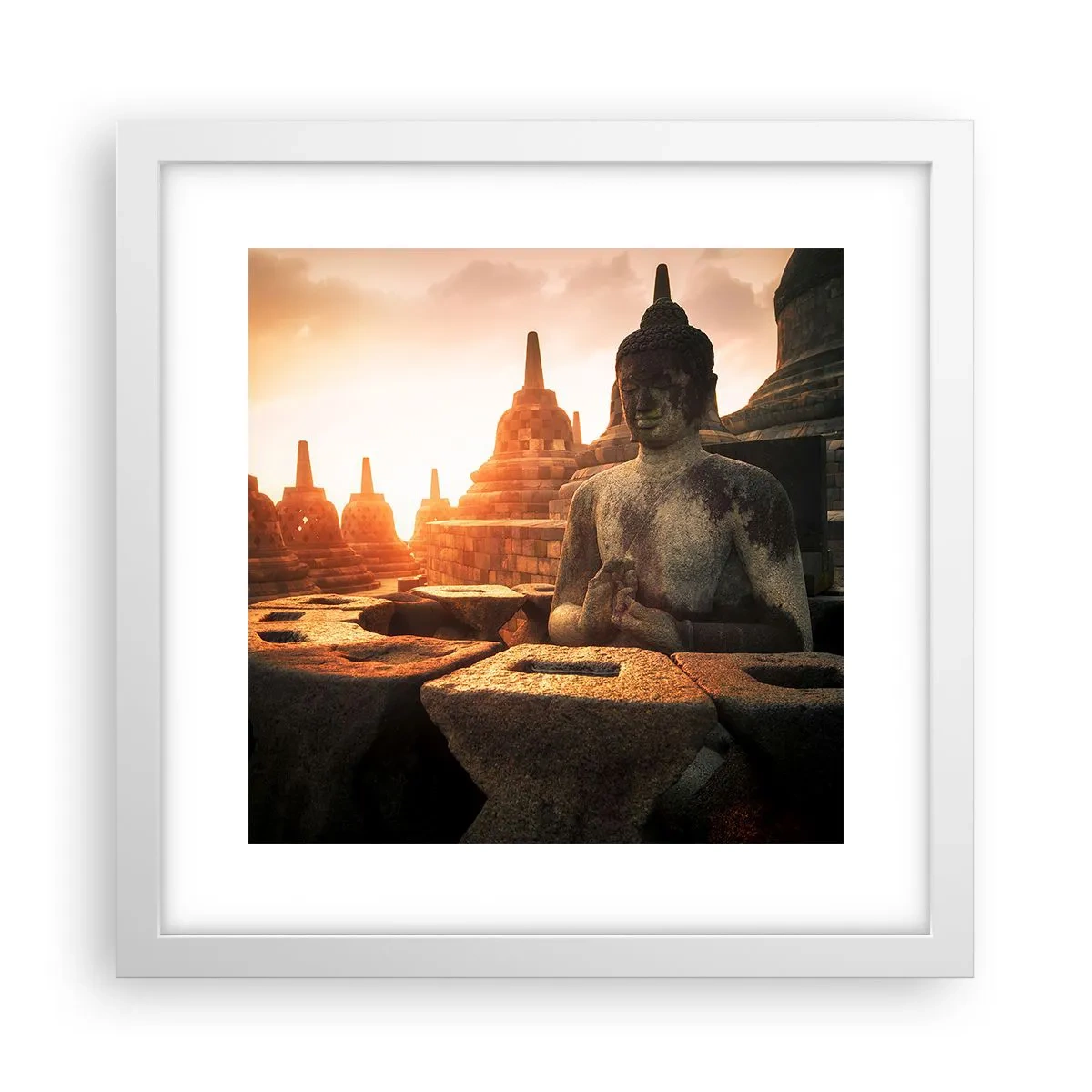 Poster in einem weißen Rahmen - Wetter der großen Weisheit - 30x30 cm