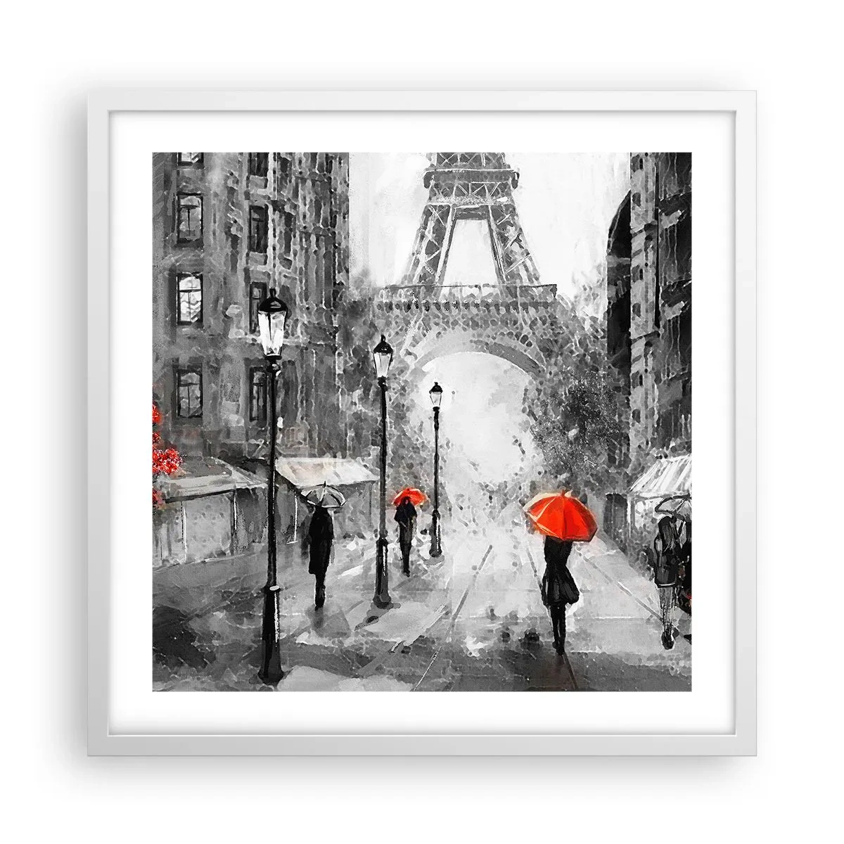 Poster in einem weißen Rahmen - Alle Wege führen zu ihr - 50x50 cm