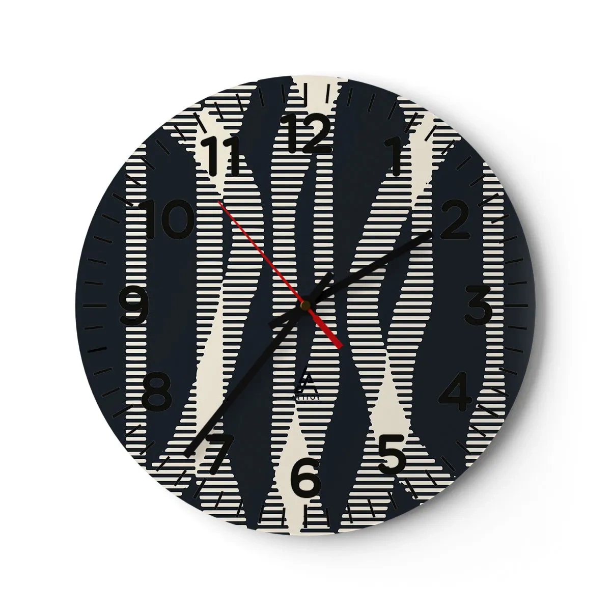Wanduhr - Glasuhr - Ein Versuch, die Dunkelheit zu durchbrechen - 40x40 cm