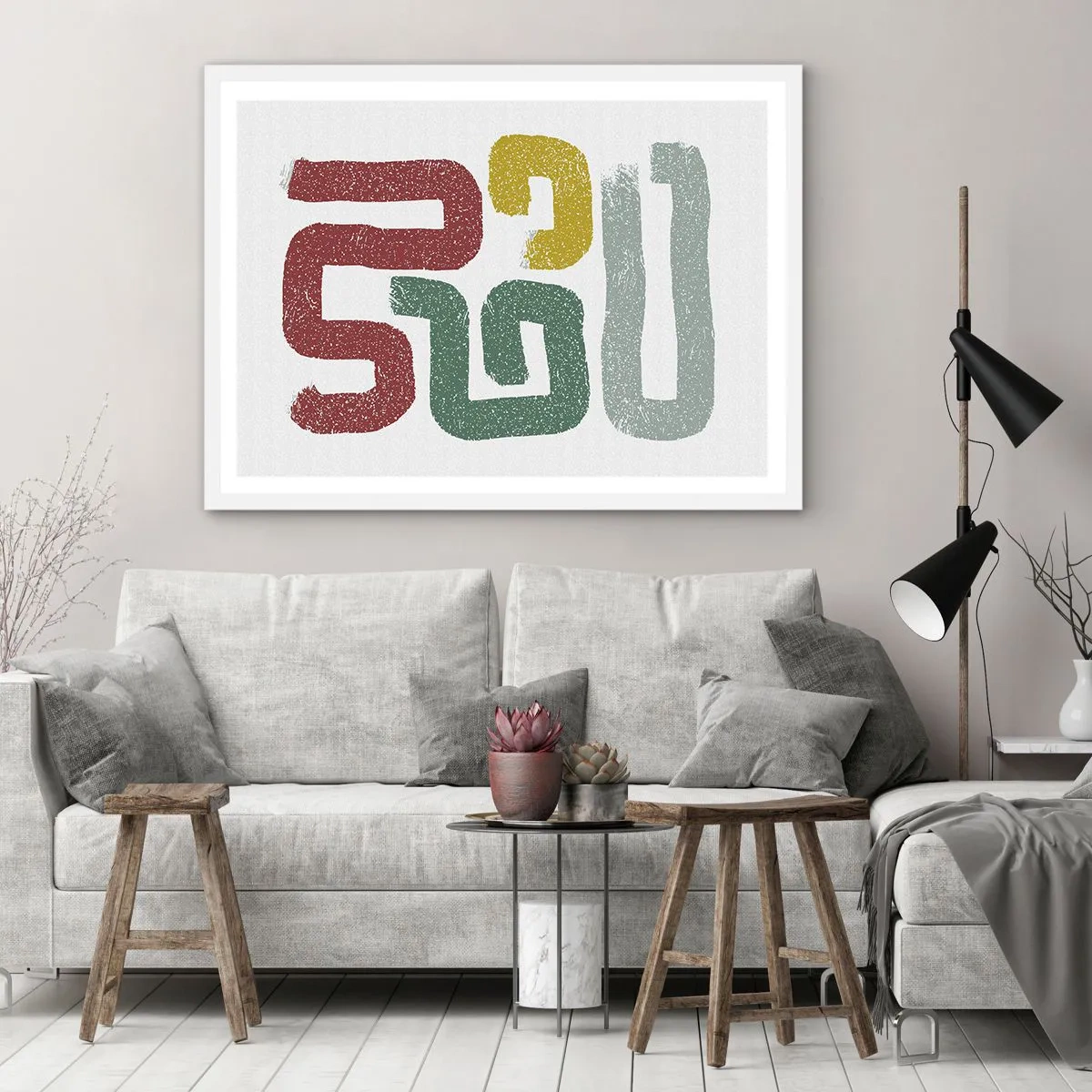 Poster in einem weißen Rahmen - In einer unbekannten Sprache - 100x70 cm
