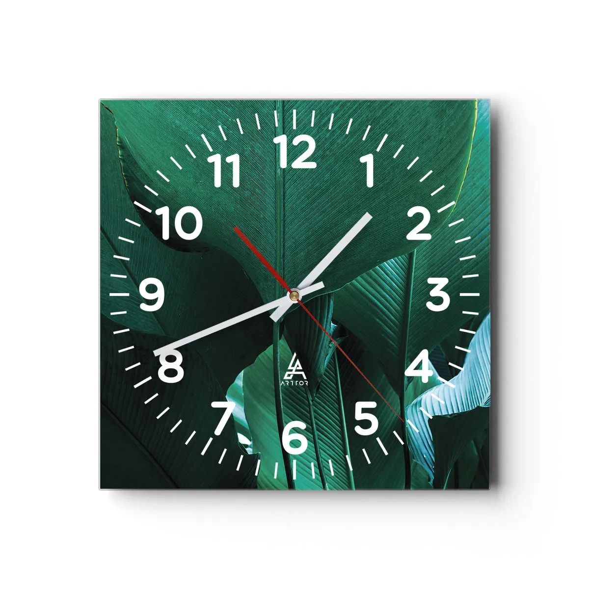 Wanduhr - Glasuhr - Dem Licht zugewandt - 40x40 cm