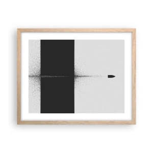 Poster in einem Rahmen aus heller Eiche - Direkt zum Ziel - 50x40 cm