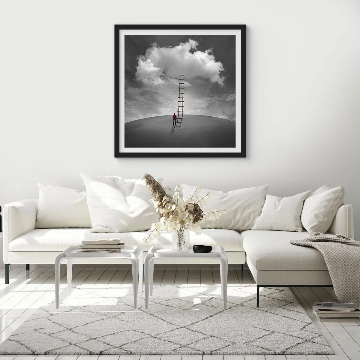 Poster in einem schwarzem Rahmen - Alles ist möglich - 40x40 cm