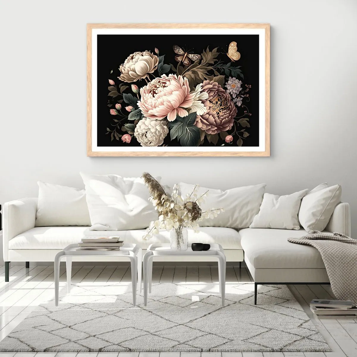 Poster in einem Rahmen aus heller Eiche - Im Barockstil - 91x61 cm