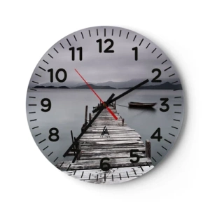 Wanduhr - Glasuhr - Du kannst morgen gehen - 30x30 cm