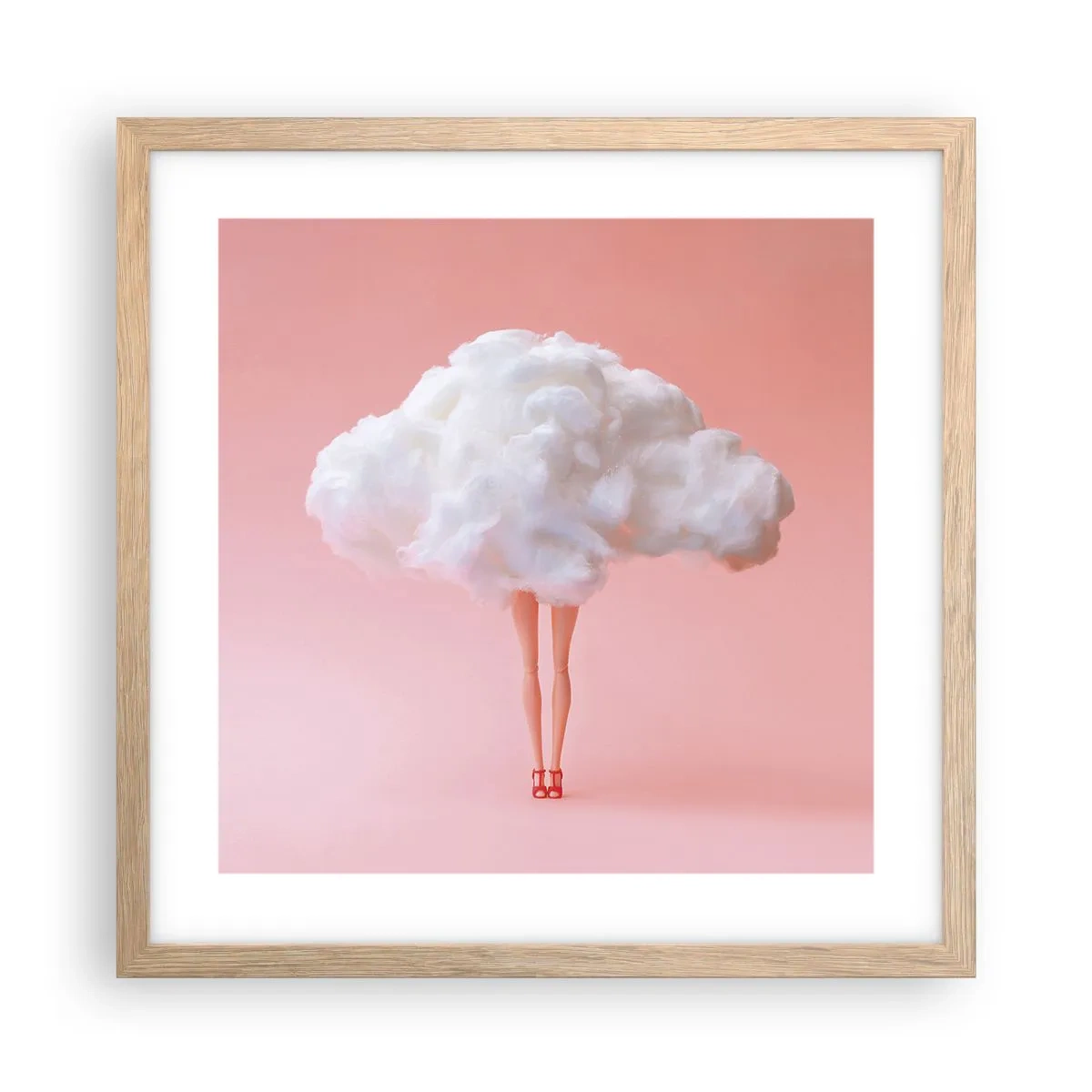 Poster in einem Rahmen aus heller Eiche - Süßes Versprechen - 40x40 cm