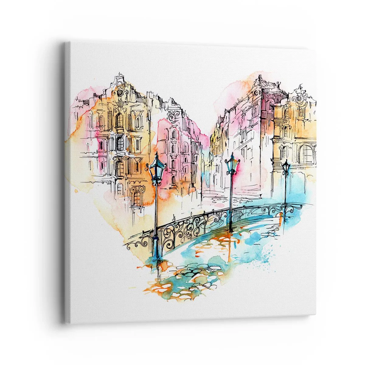 Bild auf Leinwand - Leinwandbild - Das Herz der Stadt - 30x30 cm