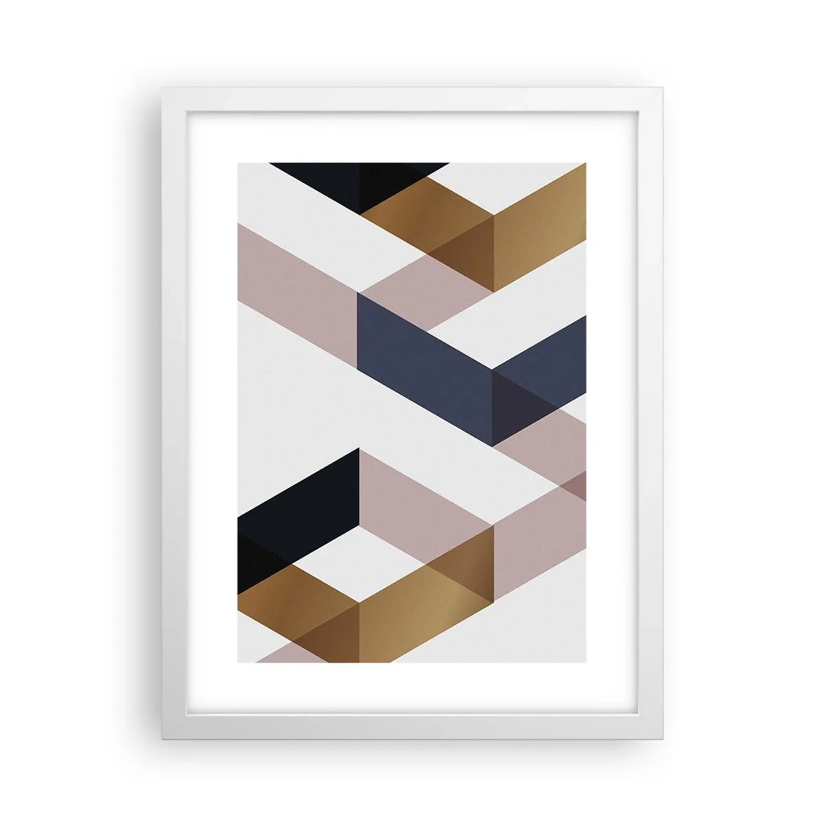 Poster in einem weißen Rahmen - Ebenen und Winkel - 30x40 cm