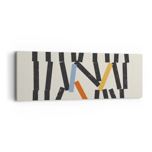 Bild auf Leinwand - Leinwandbild - Domino – Komposition - 90x30 cm