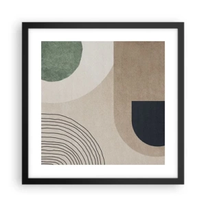 Poster in einem schwarzem Rahmen - Sanftheit des Ovals - 40x40 cm