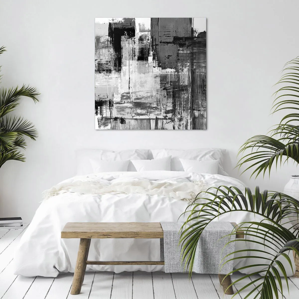 Bild auf Leinwand - Leinwandbild - Wunderschönes Grau - 70x70 cm