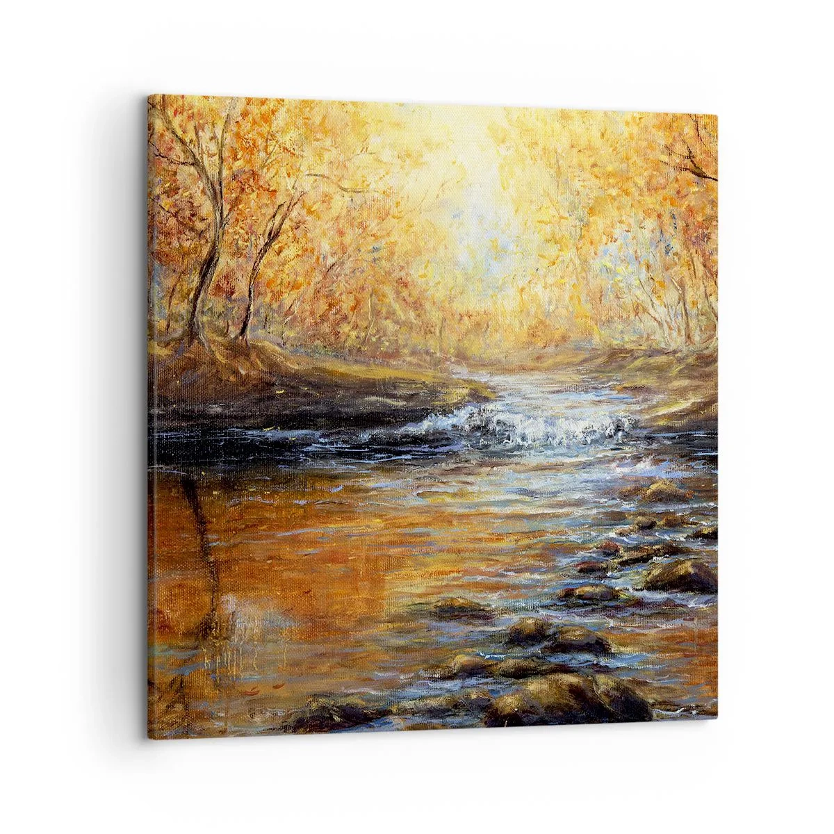 Bild auf Leinwand - Leinwandbild - Der goldene Strom - 50x50 cm