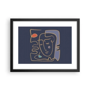 Poster in einem schwarzem Rahmen - In Gedanken - 40x30 cm