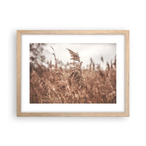 Poster in einem Rahmen aus heller Eiche - Auf den Feldern ist es schon Herbst - 40x30 cm