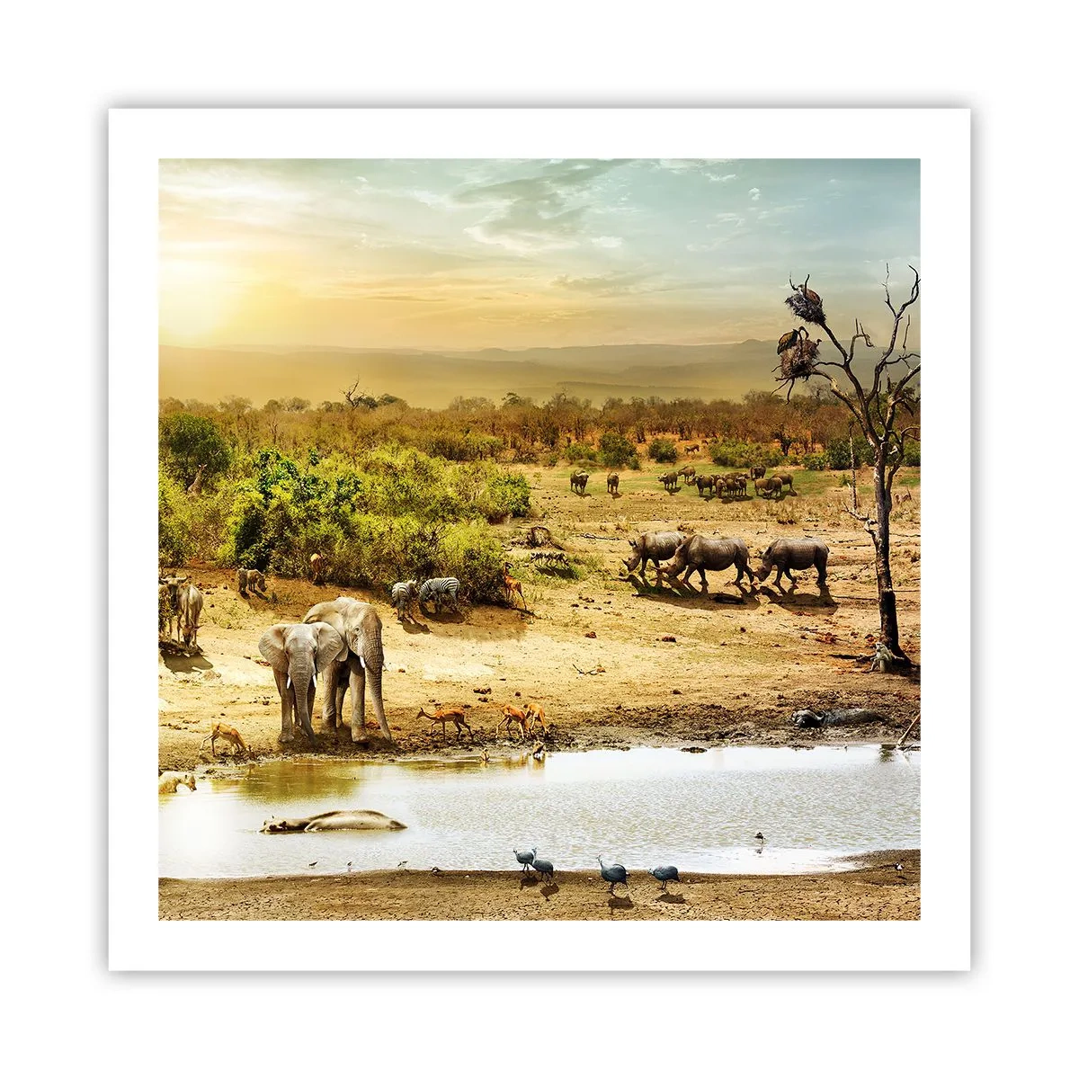 Poster - Ein Fluss floss aus Eden ... - 60x60 cm