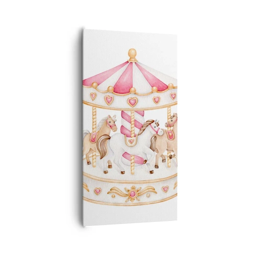 Bild auf Leinwand - Leinwandbild - Süße Welt der Kindheit - 65x120 cm