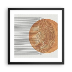 Poster in einem schwarzem Rahmen - SonnenKomposition - 40x40 cm