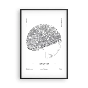 Poster in einem schwarzem Rahmen - Anatomie von Toronto - 61x91 cm