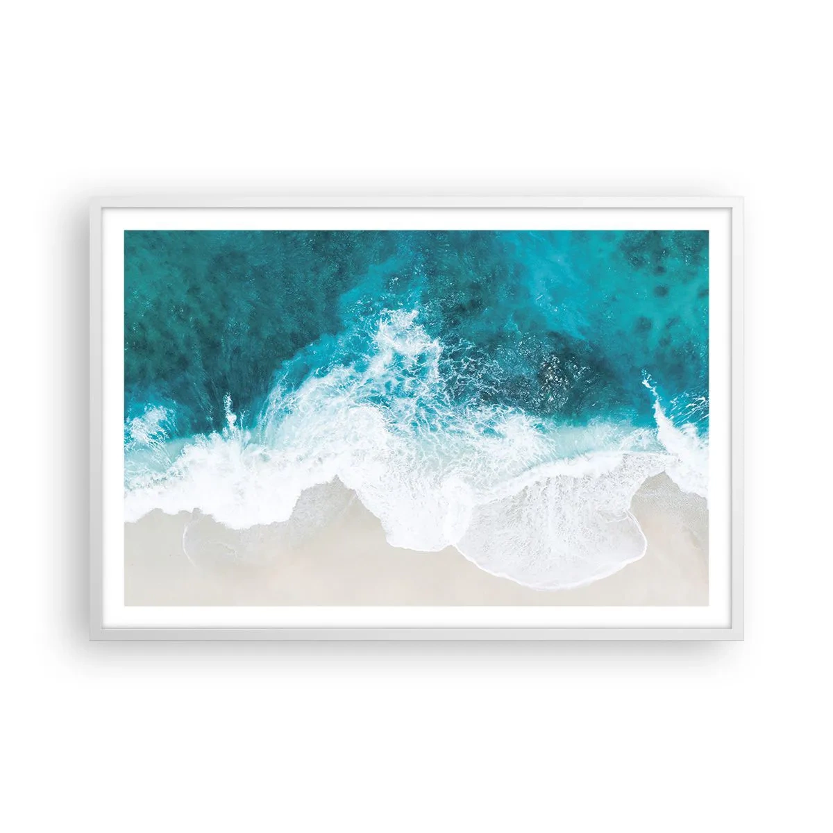 Poster in einem weißen Rahmen - Natürliche Liebkosung - 91x61 cm