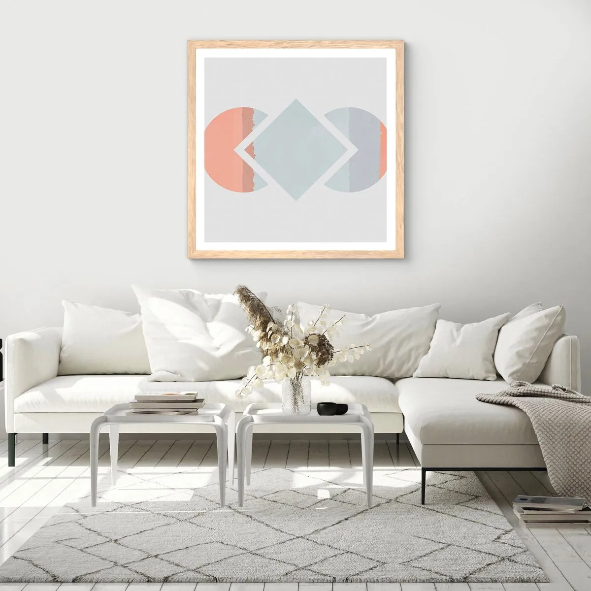 Poster in einem Rahmen aus heller Eiche - Die Situation ist klar - 30x30 cm