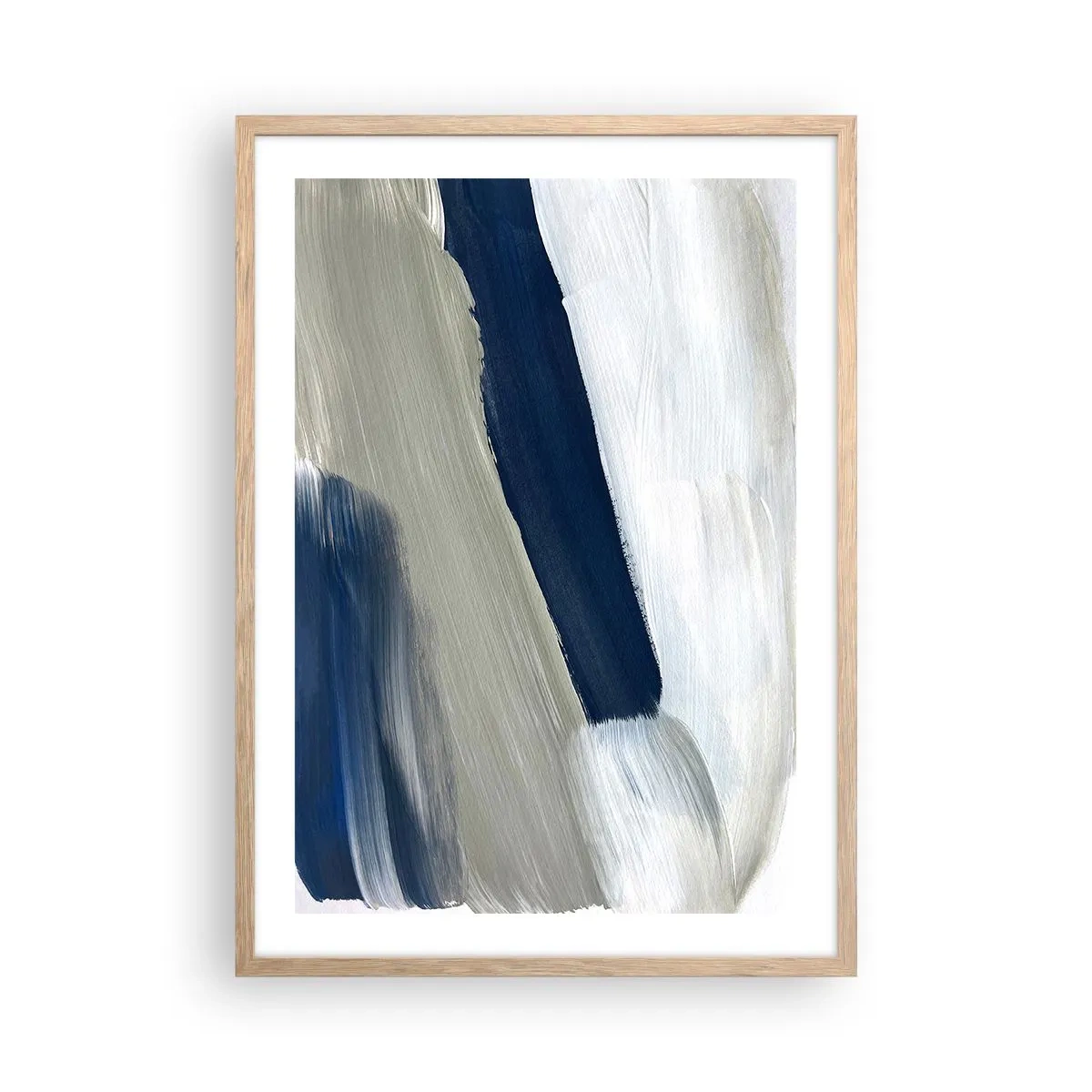 Poster in einem Rahmen aus heller Eiche - Begegnung mit dem Weißsein - 50x70 cm