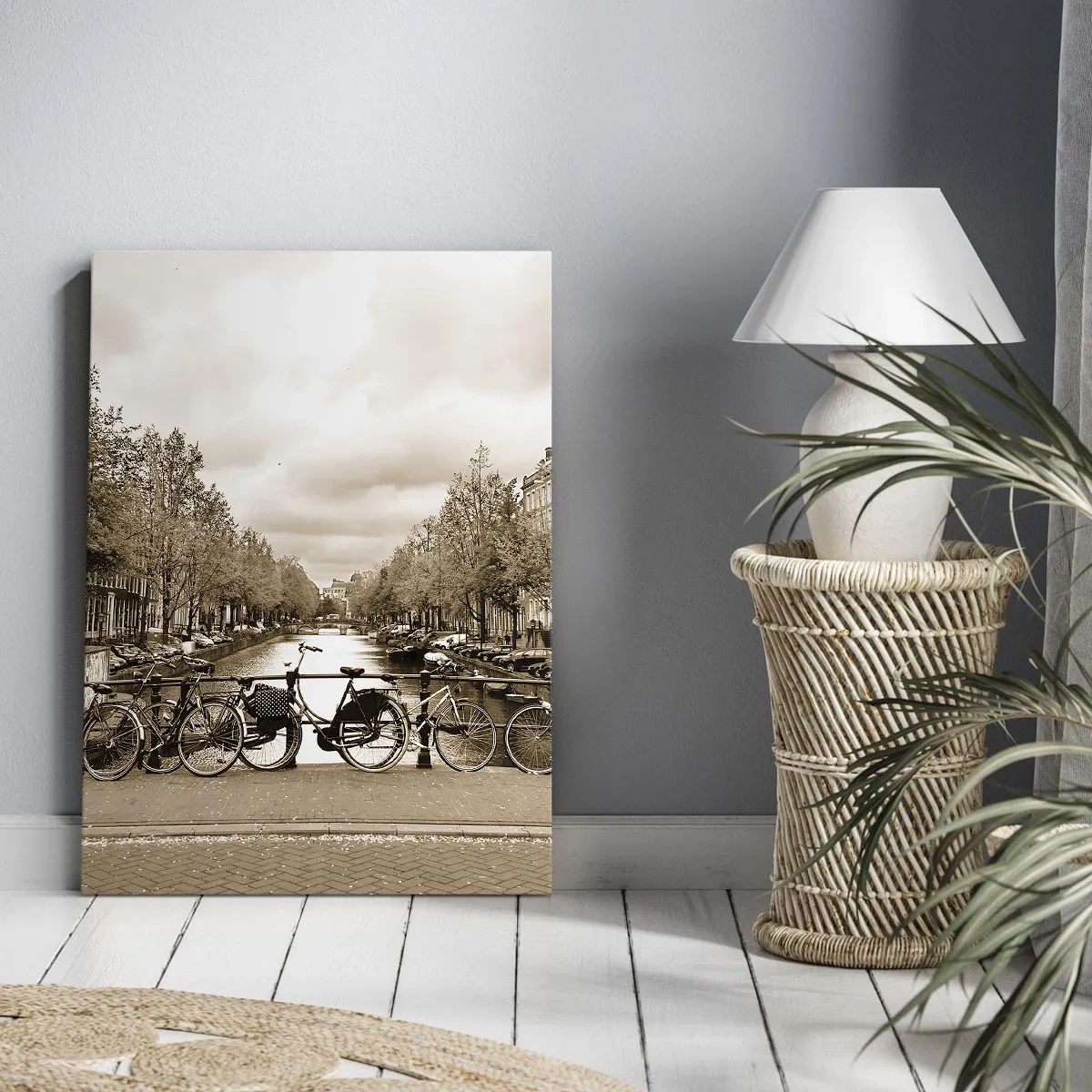Bild auf Leinwand - Leinwandbild - Niederländische Atmosphäre - 45x80 cm