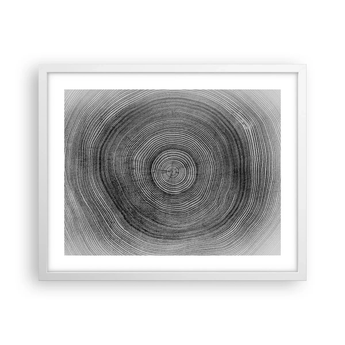 Poster in einem weißen Rahmen - Zeichen der Zeit - 50x40 cm