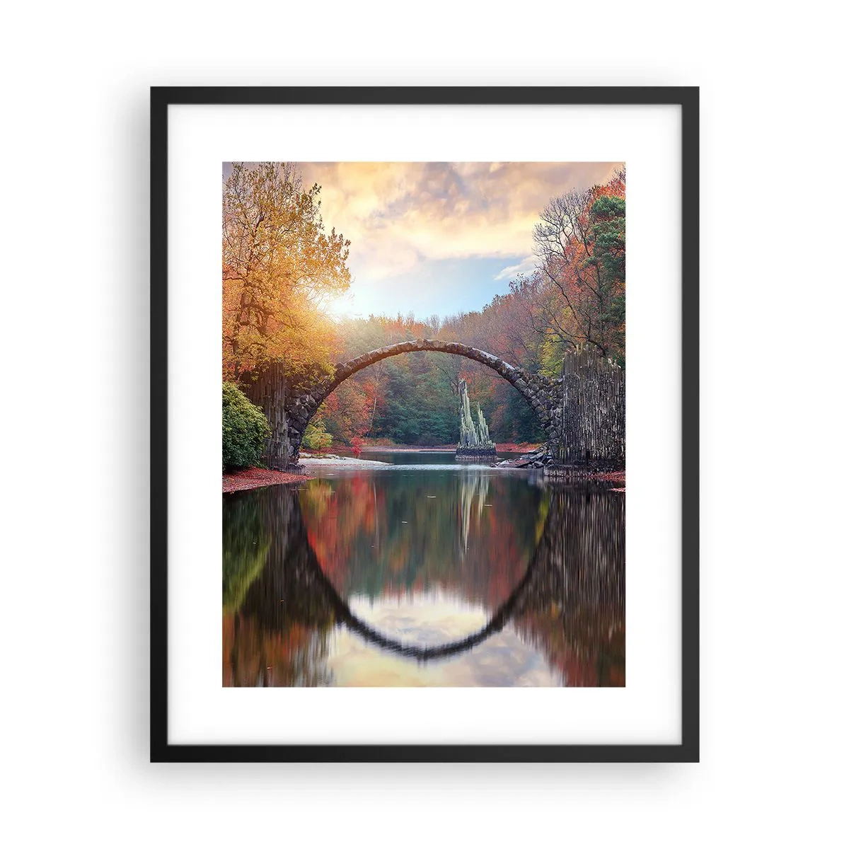 Poster in einem schwarzem Rahmen - Auf der anderen Seite des Spiegels - 40x50 cm