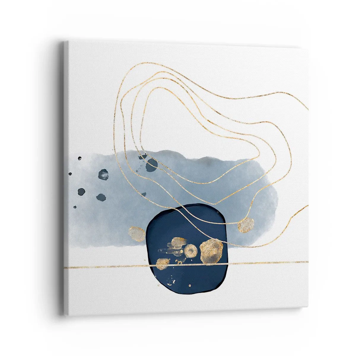 Bild auf Leinwand - Leinwandbild - Blau-goldene Fantasie - 40x40 cm