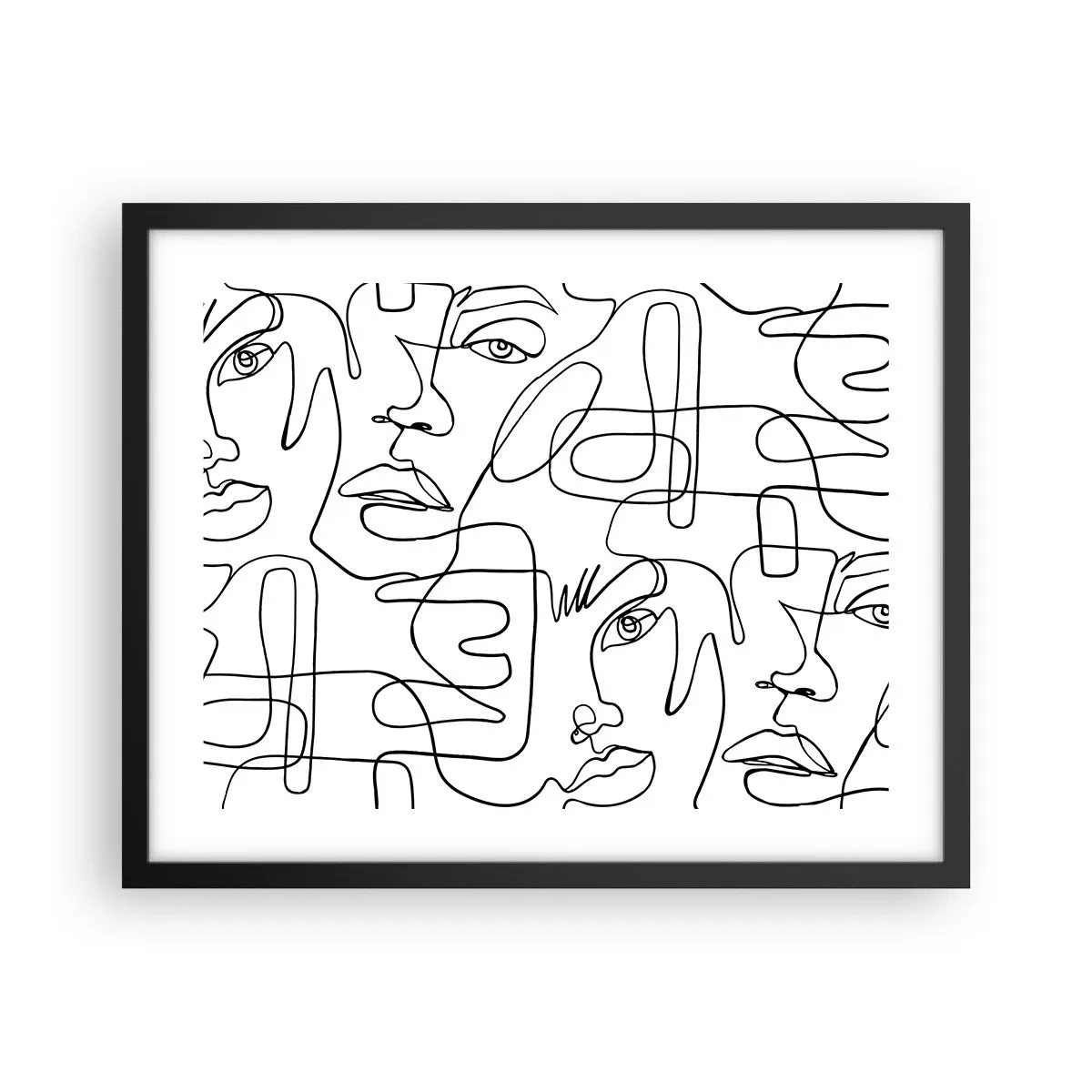 Poster in einem schwarzem Rahmen - In verworrenen Gefühlen - 50x40 cm