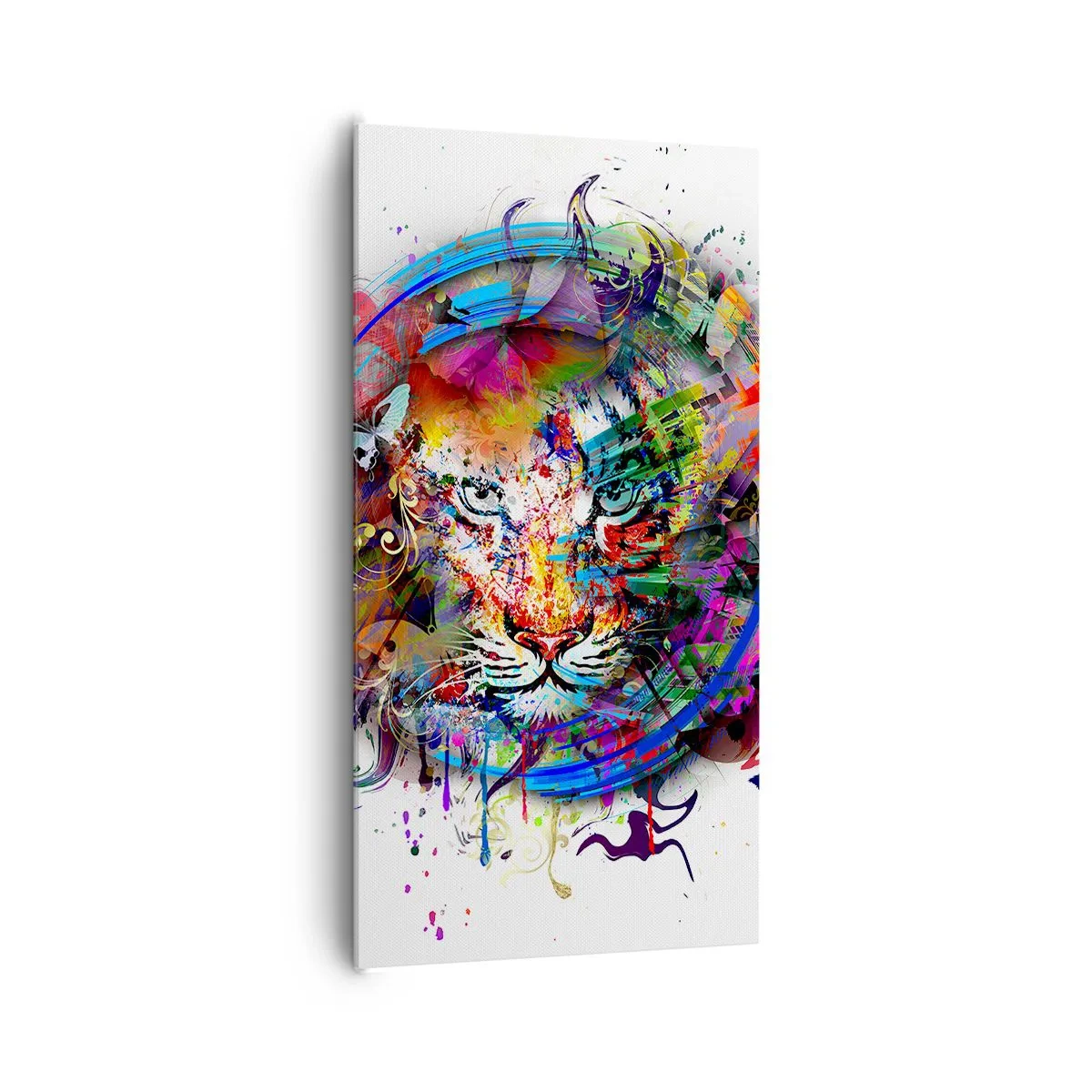 Bild auf Leinwand - Leinwandbild - Es lauert hinter einem Regenbogenschleier - 65x120 cm