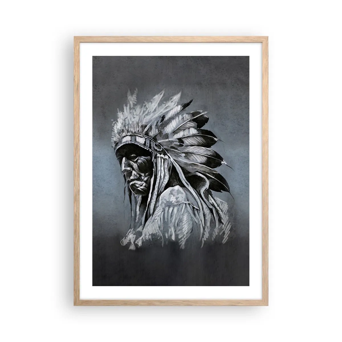 Poster in einem Rahmen aus heller Eiche - Zurück zu den Wurzeln - 50x70 cm