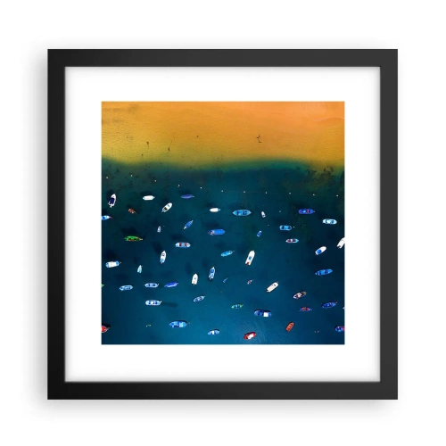 Poster in einem schwarzem Rahmen - Feiertagsspiel - 30x30 cm