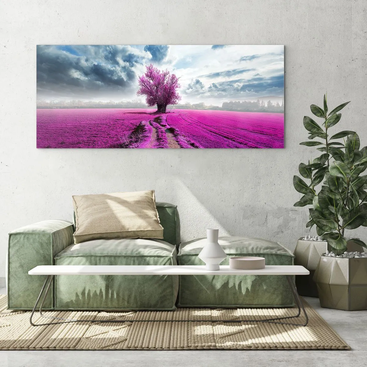 Glasbild - Bild auf glas - Heide - Wildnis - 90x30 cm